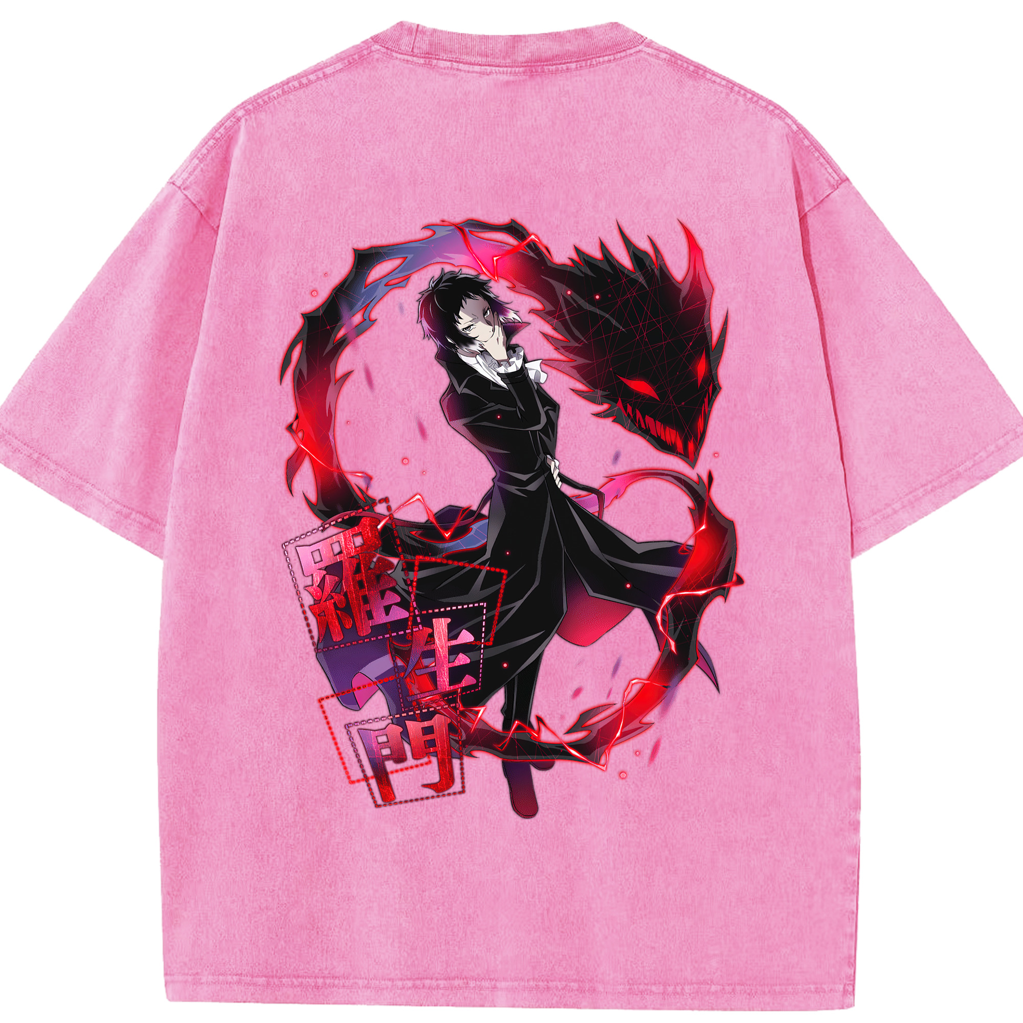 （画像用） 文豪ストレイドッグス Bungo Stray Dogs 綿100% ヴィンテージ風 半袖Tシャツ（背面プリント）